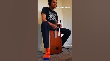 Thumbnail of Playing Cajon #tubaskinny #cover #percussion #cajon #neworleans #busking #meinl #brushes #youtube
