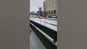 Removing Snow From Walkway Steel HandRail (Berri-Quam)