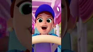 Oh no! Wheels on the Princess Bus Bumpy Ride | #shorts #littleangelnurseryrhymes #nurseryrhymes