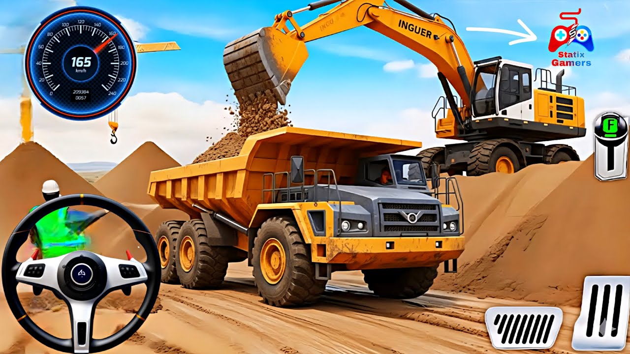 Real JCB Road construction Game 3D - Heavy Machine Work Madness🛣🚧 (Android Gameplay)