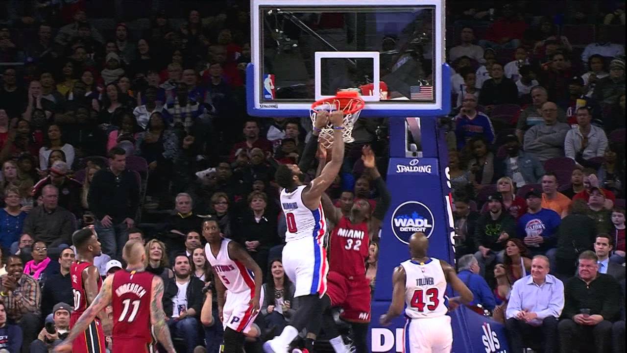 Andre Drummond Finishes Fastbreak with Big Time Put-Back Slam