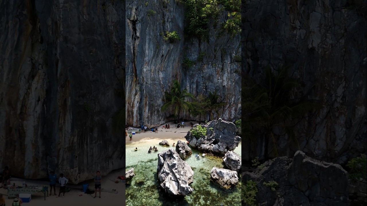 Calmung Beach, El Nido, Philippines 🇵🇭  - Dramatic limestone wall cliffs