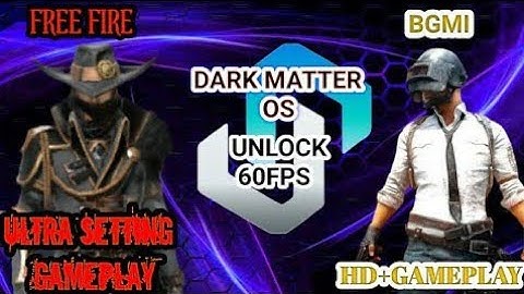 DARK MATTER OS FREE FIRE AND BGMI ULTRA SETTING TAMIL 100%%