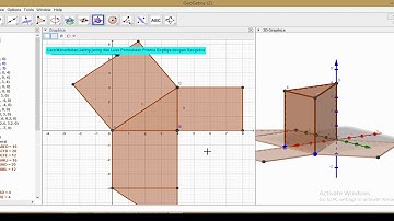 Cara Menentukan Jaring jaring dan Luas Permukaan Prisma Segitiga Menggunakan Geogebra