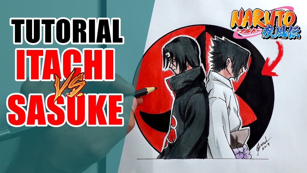 Como desenhar o Sasuke / Itachi - Tutorial passo a passo - Como