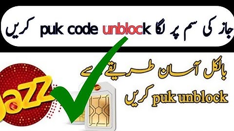 how to unlock jazz sim pin/puk code unblock | jazz pin aur puk code ko unblock karain | jazz sim puk