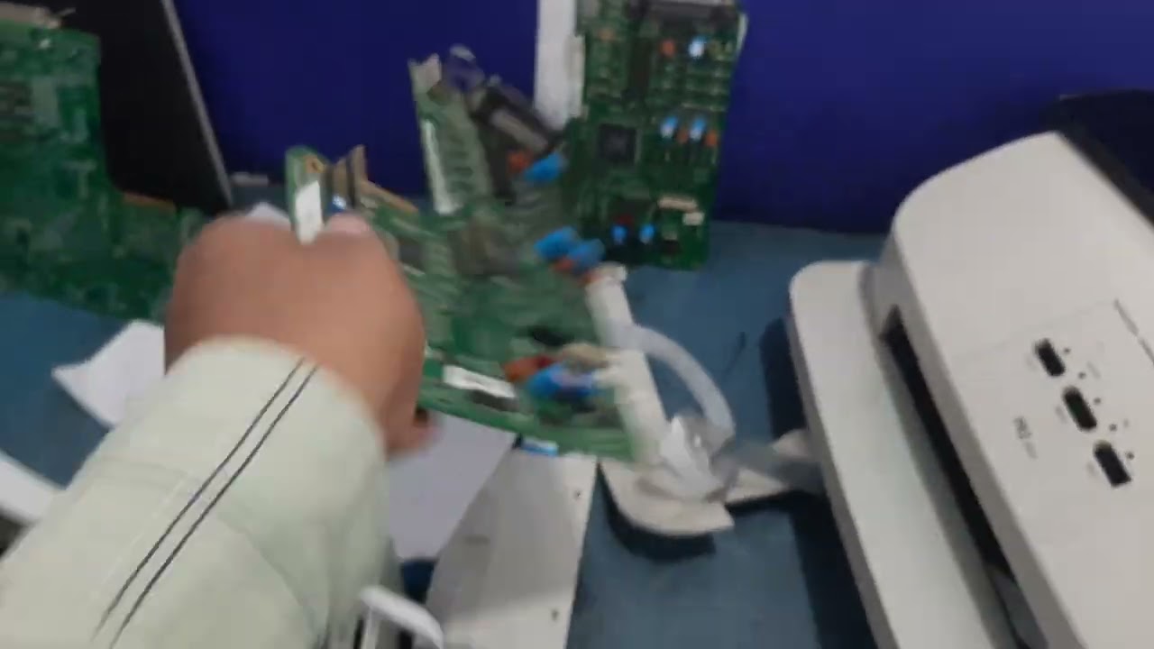 Station 1& station 2 light blinking Olivetti pr2 plus Passbook printer