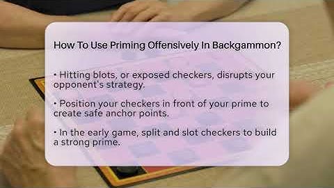 How To Use Priming Offensively In Backgammon? - The Board Game Xpert