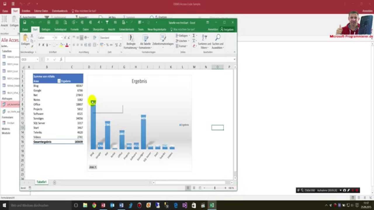 Ms Access 2010 Charts