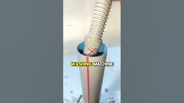 How to easily connect your washing machine hose to a big drain pipe #tips #shorts #diy