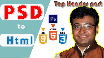 Psd to html convert using html5 & css3 for new bee (easy way) bangla tutorial (Top header part 02)