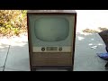 Massive 1954 Motorola 24 inch Black And White Console Television