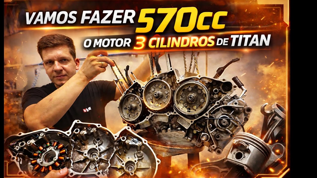 Vamos Passar para 570cc 🔥😱MOTOR titan 3 cilindros de TITAN 150😱😱Ep-11
