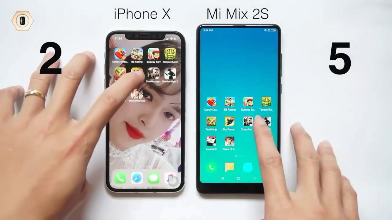 IPhone X  vs Mi Mix 2s ultimate speed test weird result !!!!!