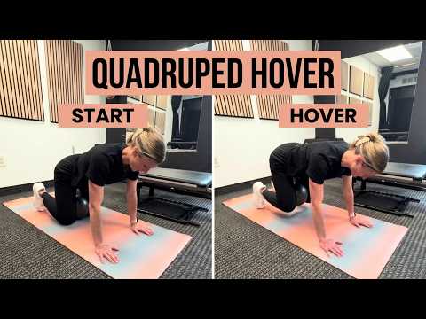 Quadruped Hover with a Pilates Ball for Core Strength, Pelvic Stability & Pelvic Floor Control