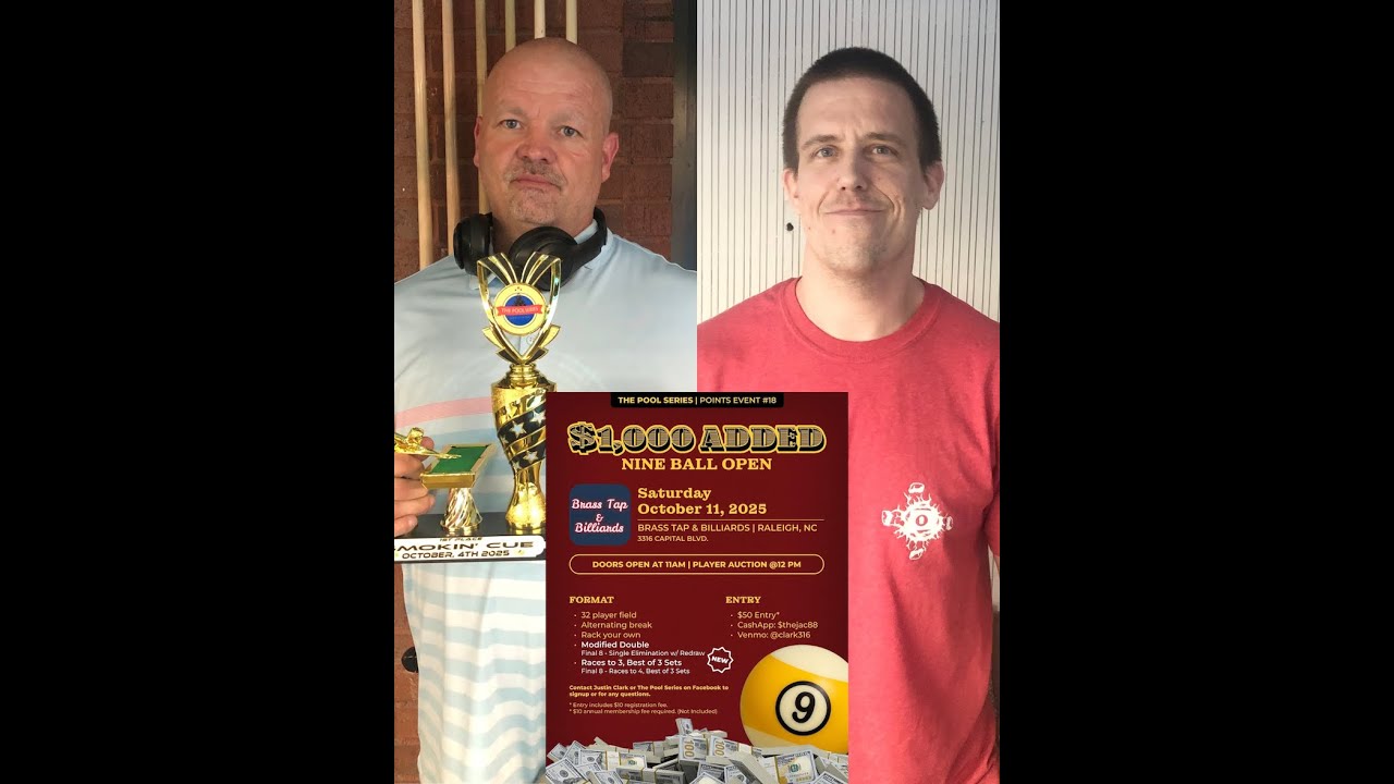 BJ Ussery vs Michael Robertson - 9 Ball Tournament - Third Round - Points Event #18 - 10/11/25