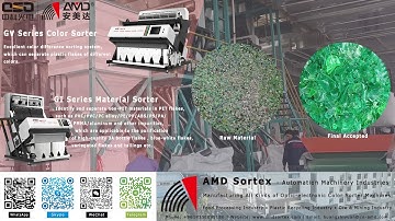 AMD Sortex(GV/GI) Plastic Recycling Optical Color Sorter Machine Price for Green PET Flakes Sorting