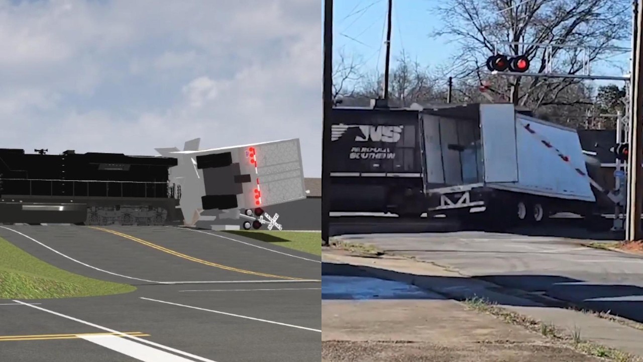 Car Crash Studio Train vs Car 5! - YouTube