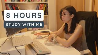 full day 8-hour study with me・rain sounds ☔・pomodoro 50-10 ⏲️
