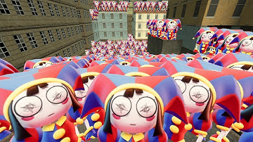 ALL Trying To Escape The Pomni Nextbot Gmod Horde!!