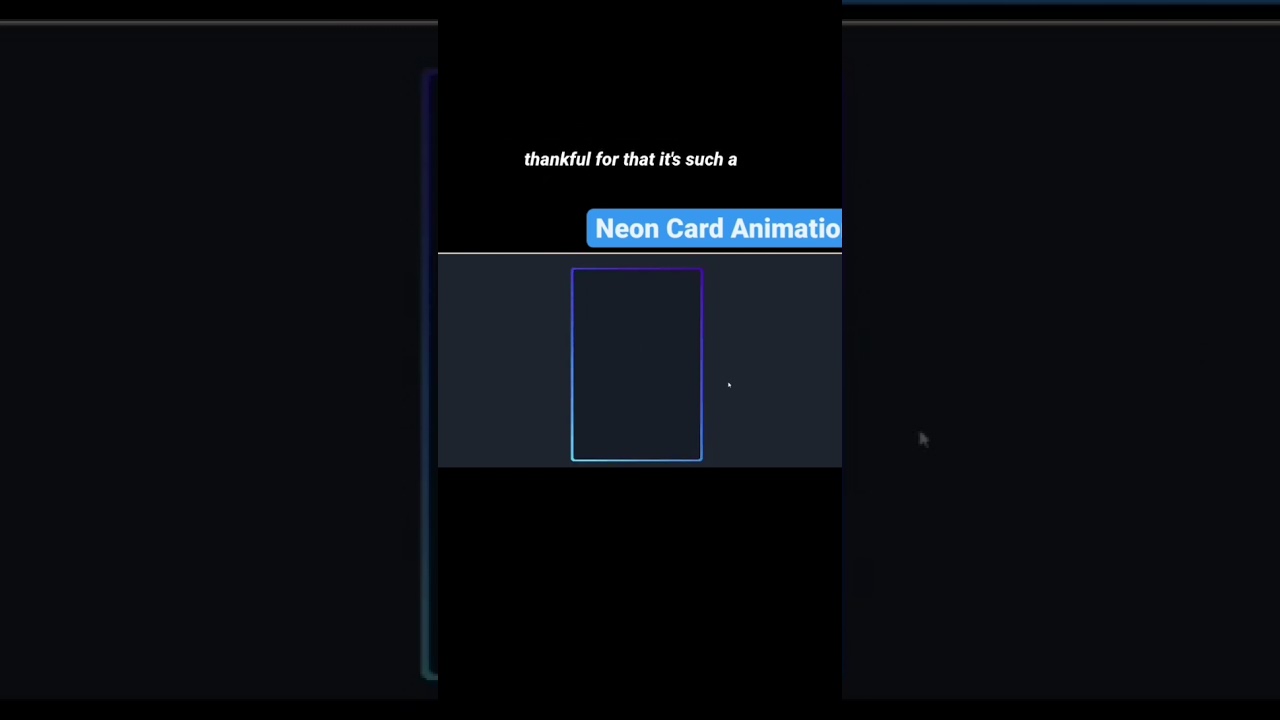 Neon card Animation using Html and CSS || Full video link on description
