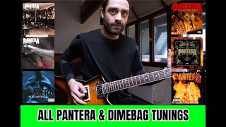 ALL PANTERA SONGS & Dimebag's TUNING  tutorial by Attila Voros (talking about & showing it all)