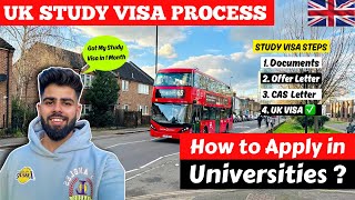 UK STUDY VISA Process for 2024🇬🇧| How to Apply for UK Student Visa - Step by Step Process Explained