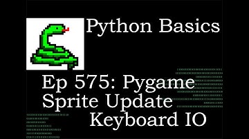 Python Basics Tutorial Pygame Sprite Update Method With Keyboard Input
