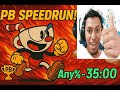 Nuevo Récord Personal en Cuphead 🎮 Any% (35MINS) | Speedrun Intenso y Sin Errores