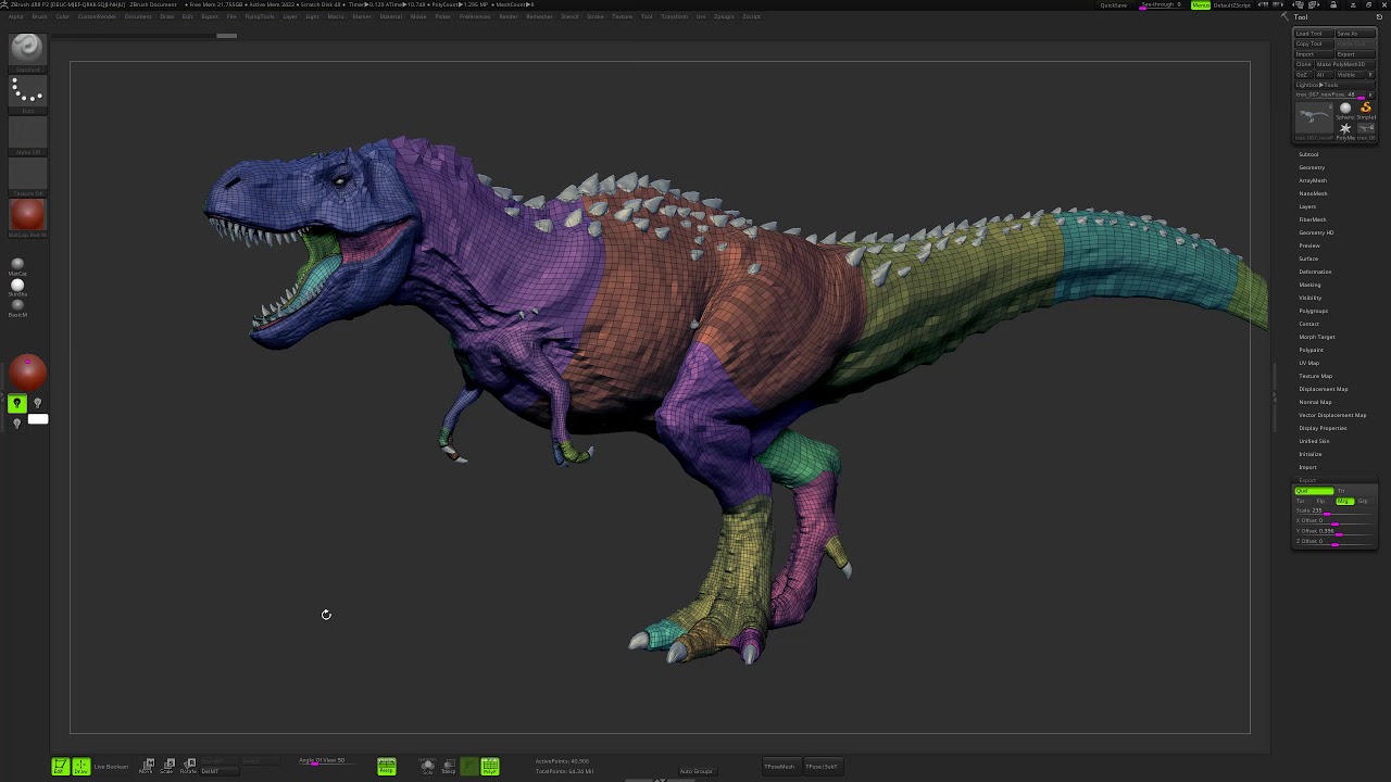 export the correct scale zbrush