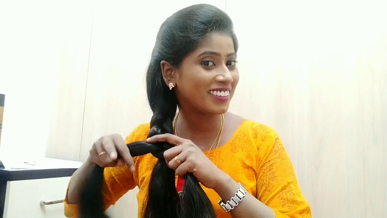 Very Easy Reverse Braid Hairstyle Tutorial In Tamil எளிமையான பின்னல்