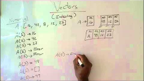 Vector Indexing Numerical