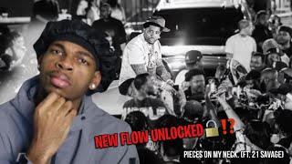 NEW FLOW UNLOCKED!? YFN Lucci - PIECES ON MY NECK. (feat. 21 Savage) [Official Audio] REACTION!!!