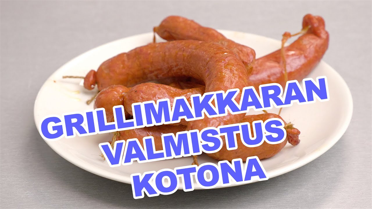Tehdään grillimakkaraaa kotona. Kuinkahan tuo makkaran teko onnistuu?