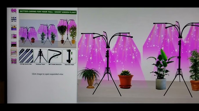 Bionic Grow 9-Watt Equivalent Indoor LED Full Spectrum UV Flexible Plant  Grow Light in Color Changing Lights
