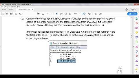 Text File and String Handling example Part 2