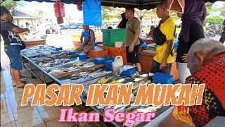 Pasar Ikan Mukah Sarawak  Ketibaan Perahu Nelayan Dan Hasil Ikan Segar