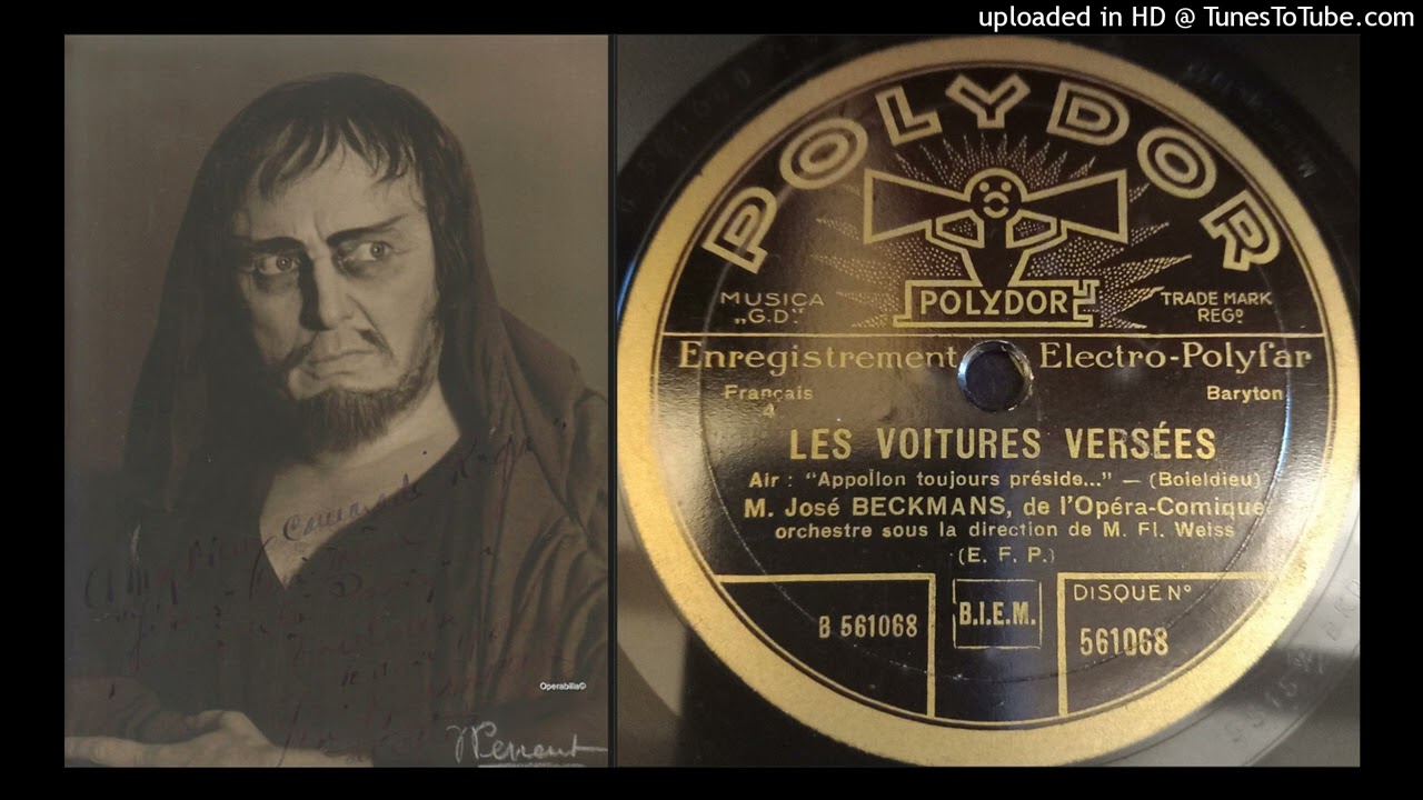 José BECKMANS (baryton) : Les voitures versées (Boieldieu): "Apollon toujours préside"