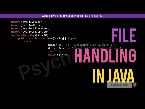 Write a Java Program to Copy a File into another File | Java File Handling | Java Programming Lab
