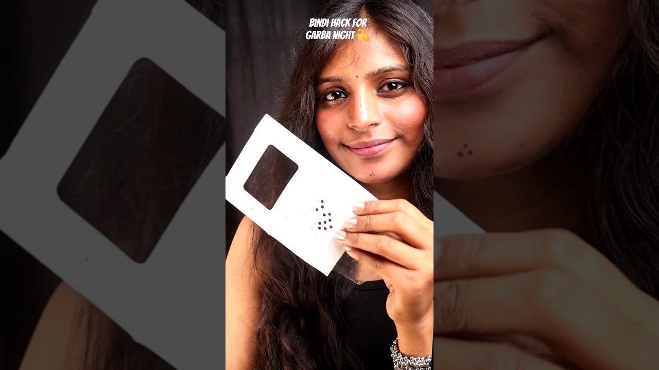 Just 1-2 Seconds Mein Perfect Bindi for Garba Night ✨ Trendy & Viral Hack 💃