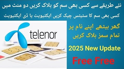 Telenor Sim Block Karne Ka Tarika 2025 | activate telenor sim | check sim status | Pak Technical Tv