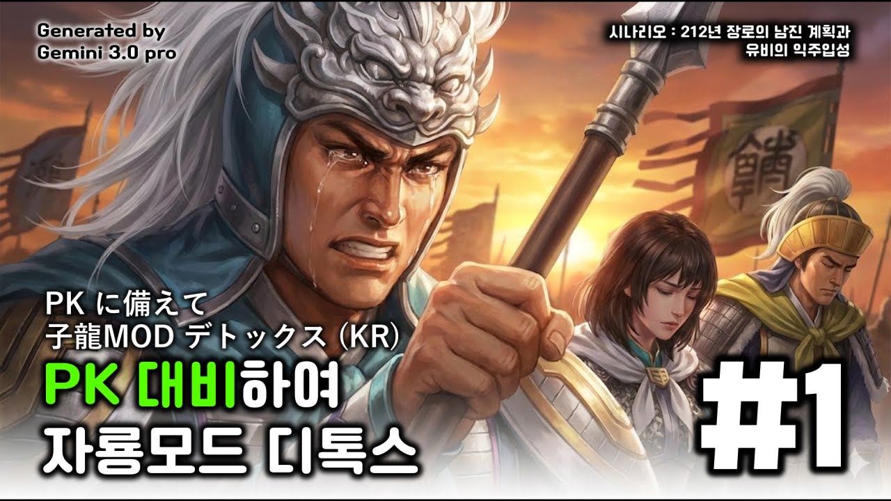 삼국지 8 Remake 마초 pt.1 극한에 몰린 마초와 자룡모드 디톡스 [리안토니오Live]