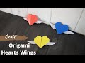 Heart Origami With Instructions and Cute Wing Diagram