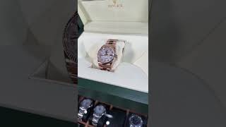 Rolex President Day Date Rose Gold Meteorite Diamond Dial Mens Watch 118235 Review | SwissWatchExpo