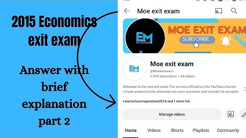 🛑 2015 Economics exit exam answer with explanation part 2