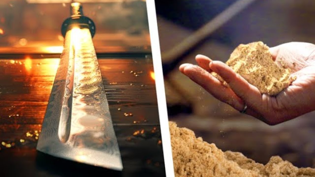 COMO se HACE una ESPADA SAMURAI en JAPÓN | ASÍ se CONVIERTE la ARENA en ESPADAS SAMURAI