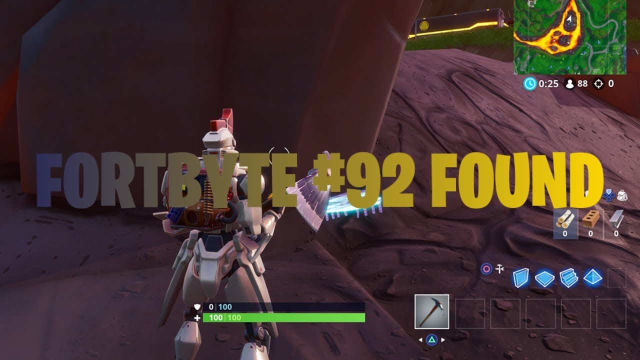 FORTNITE FORTBYTE 92 ACCESSIBLE BY USING ROCK LOVE SPRAY NEAR A LAVAFALL FORTBYTE LOCATION 92