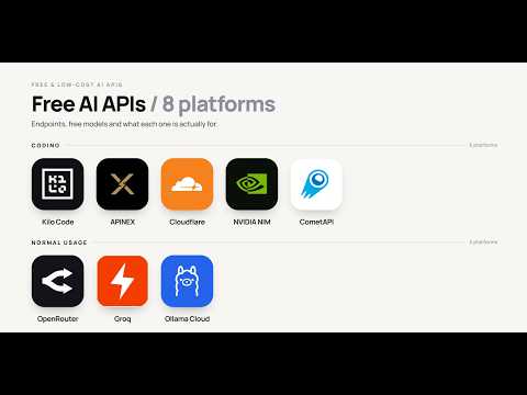 8 Free AI APIs In 1 Minute! Stop Paying For Claude Code