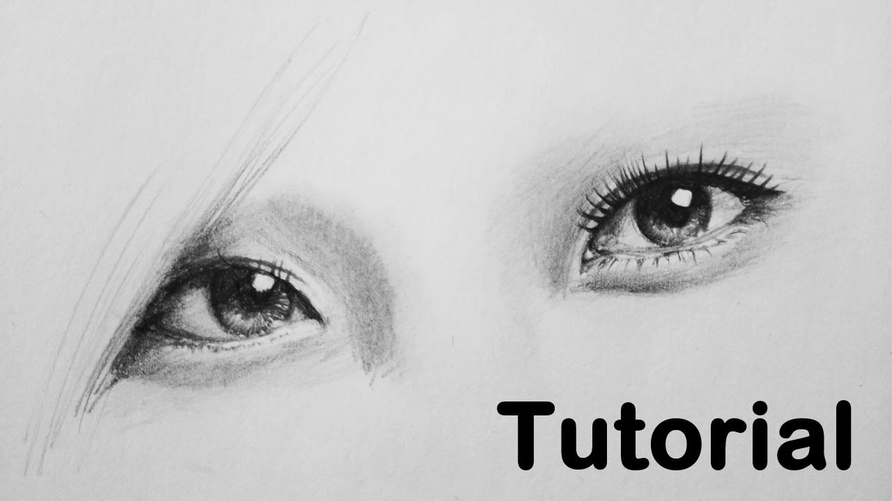 Draw Realistic Eye Tutorial - YouTube