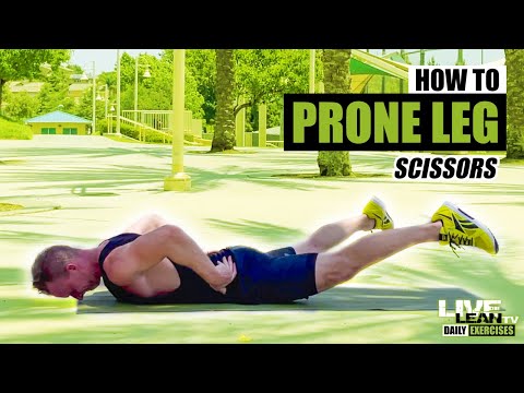 How To Do A PRONE LYING LEG SCISSORS | Exercise Demonstration Video and Guide